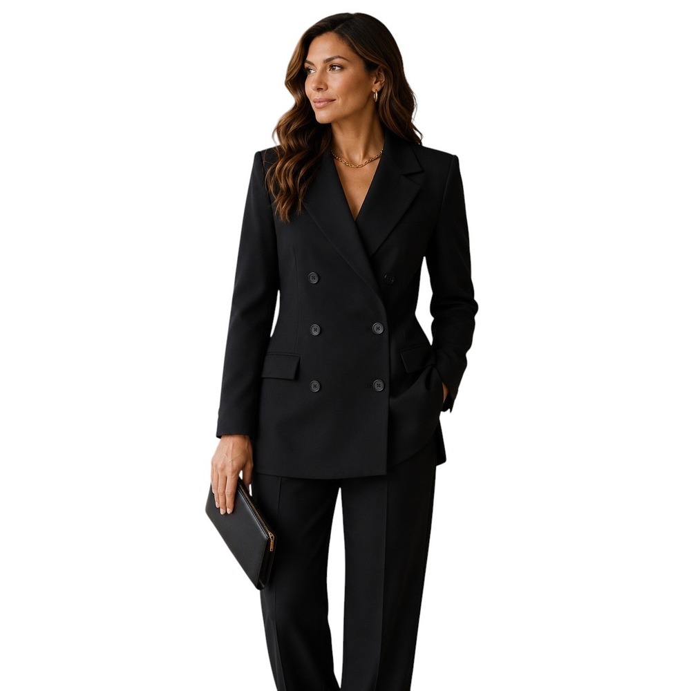 Max‎ Mara Made in Italy Virgin Wool Double Breasted Blazer